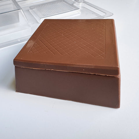 Cross Hatch Pour Box Chocolate Mold