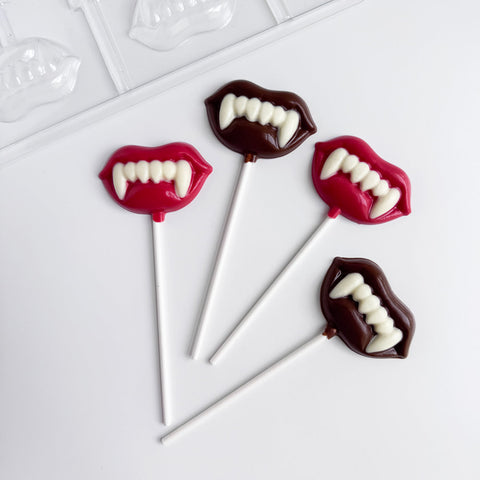 Lips with Fangs Lollipop Chocolate Mold