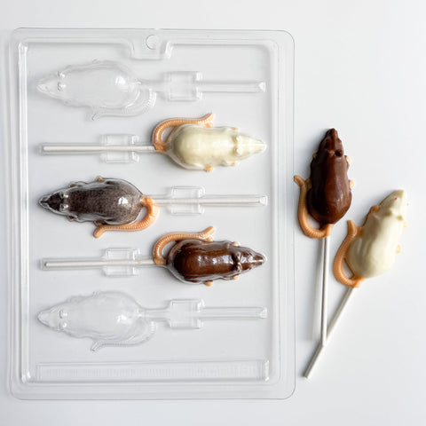 Mouse or Rat Lollipop Chocolate Mold