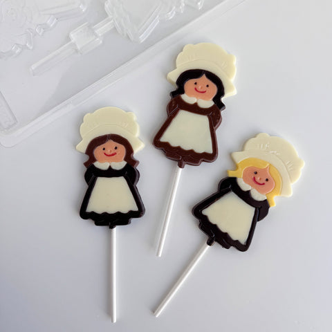 Pilgrim Girl Pop Candy Mold