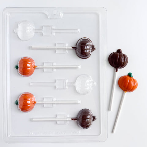 Pumpkin Lollipop Chocolate Mold