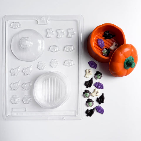 Pumpkin Pour Box With Pieces Chocolate Mold