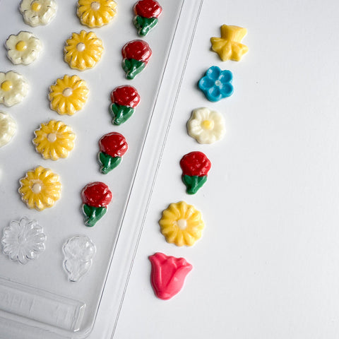 Small Assorted Flowers Candy Mold