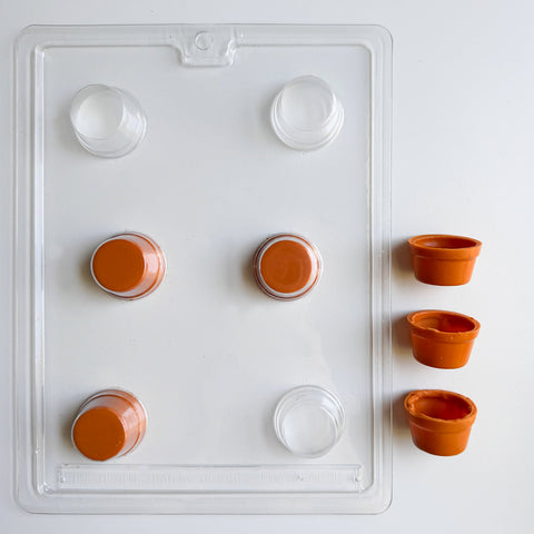 Small Flower Pot Candy Molds