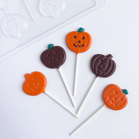 Small Pumpkin Lollipop Chocolate Mold