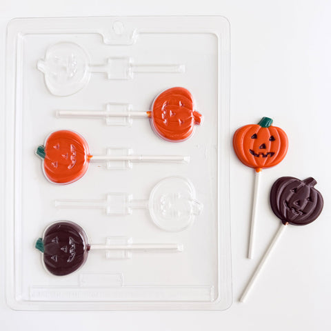 Small Pumpkin Lollipop Chocolate Mold