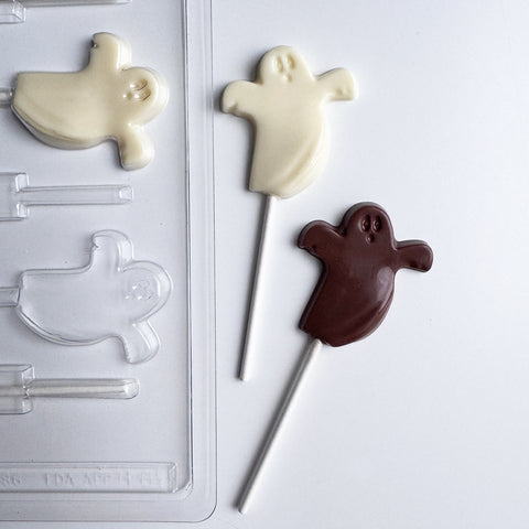 Spooky Ghost Lollipop Chocolate Mold