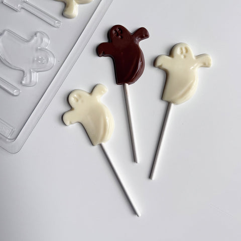 Spooky Ghost Lollipop Chocolate Mold