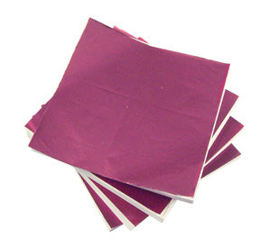 3 X 3 Burgundy Foil Candy Wrappers