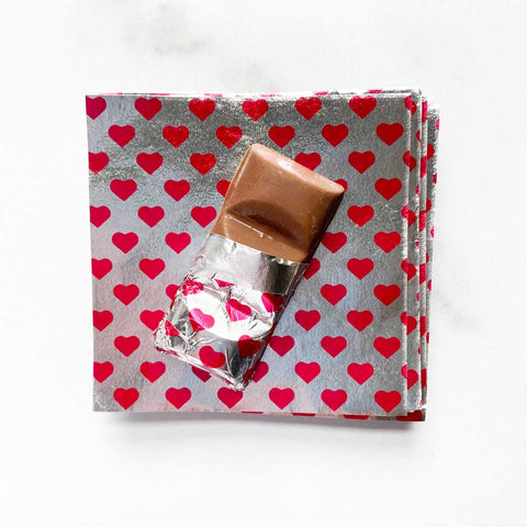 3x3 inch Valentine Foil Candy Wrappers