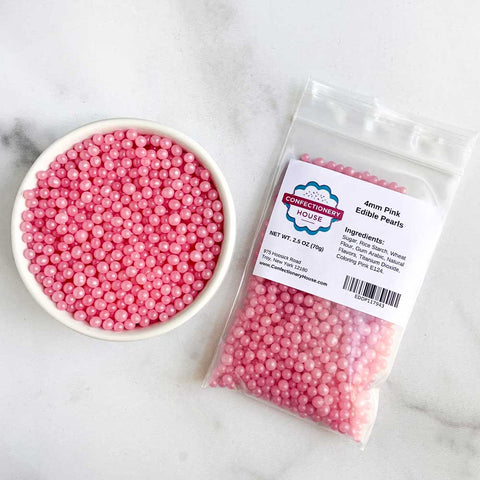 4MM White Edible Pearls