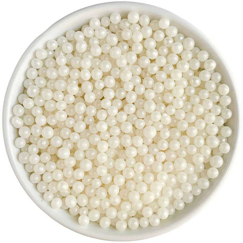 Edible Sugar Pearls (Silver) - 4oz