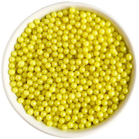 4mm Yellow Edible Pearls