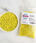 4mm yellow sugar pearls