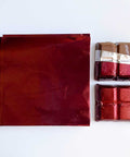4x4 inch Burgundy Foil Candy Wrappers | Chocolate Bar Wrappers