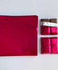 4x4 inch Fuchsia Foil Candy Wrappers | Chocolate Bar Wrappers