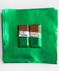 4 X 4 in. Green Foil Candy Wrappers