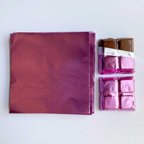 4x4 inch Lavender Candy Foil Wrappers | Chocolate Bar Wrappers