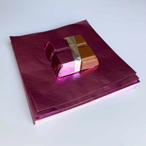 4x4 inch Lavender Candy Foil Wrappers for chocolate bars