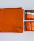 4x4 inch Orange Foil Candy Wrappers | Chocolate bar wrappers