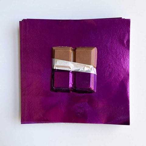 4 X 4 in. Purple Raspberry Foil Candy Wrappers