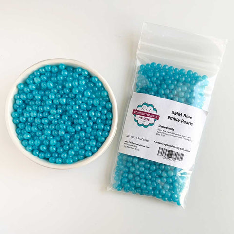 5mm Blue Sugar Pearls