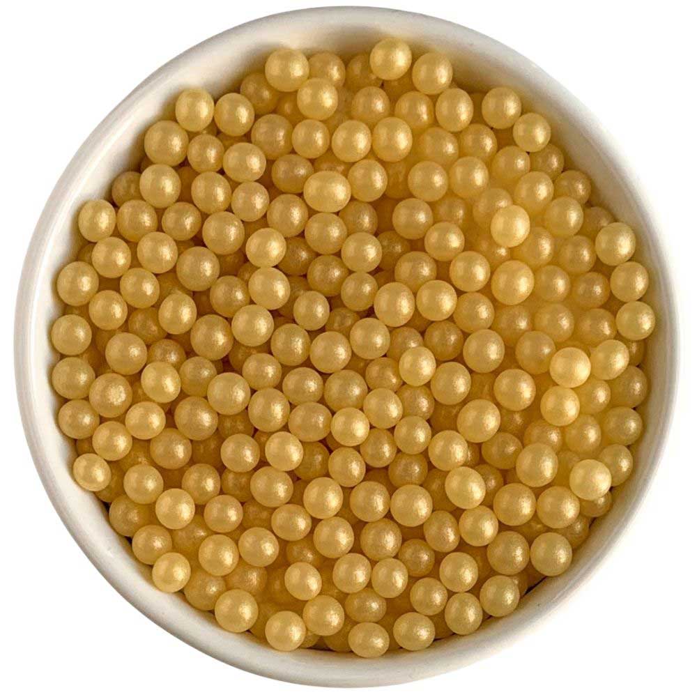 Edible Gold Sugar Pearls/ Gold Sugar Pearls/ Edible Gold Sugar Balls/ Gold  Sugar Pearls/ Cake Pearls/ Metallic Cake Pearls 