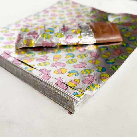 6 inch Easter Candy Foil Wrappers | Foil for Wrapping Chocolate Bar