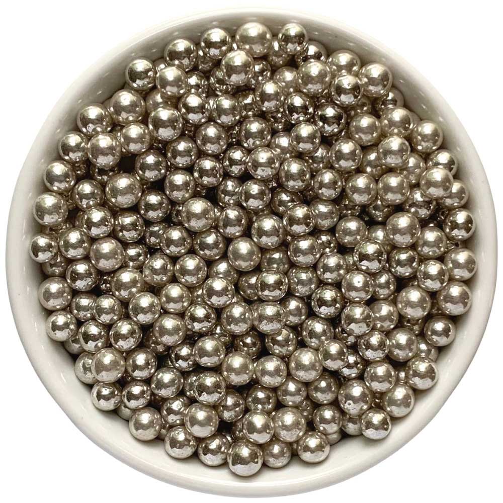 Sugar Pearls Silver 7mm Edible – Lynn's Cake, Candy, and Chocolate Supplies