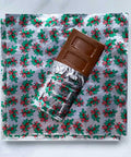 6x6 Holly Print Chocolate Foil Wrappers