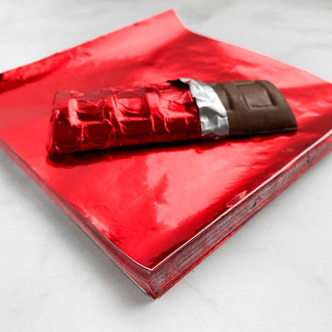 6x6 inch Red Chocolate Foil Wrappers