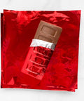 6x6 inch Red Candy Foil Wrappers