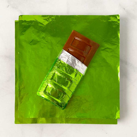 6x6 Lime Green Candy Foil Wrappers | Chocolate Foil Wrappers