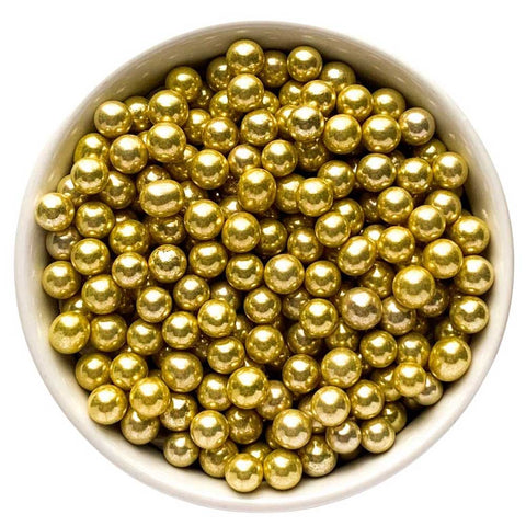 8mm gold dragees image