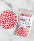 8mm Pink Edible Sugar Pearls