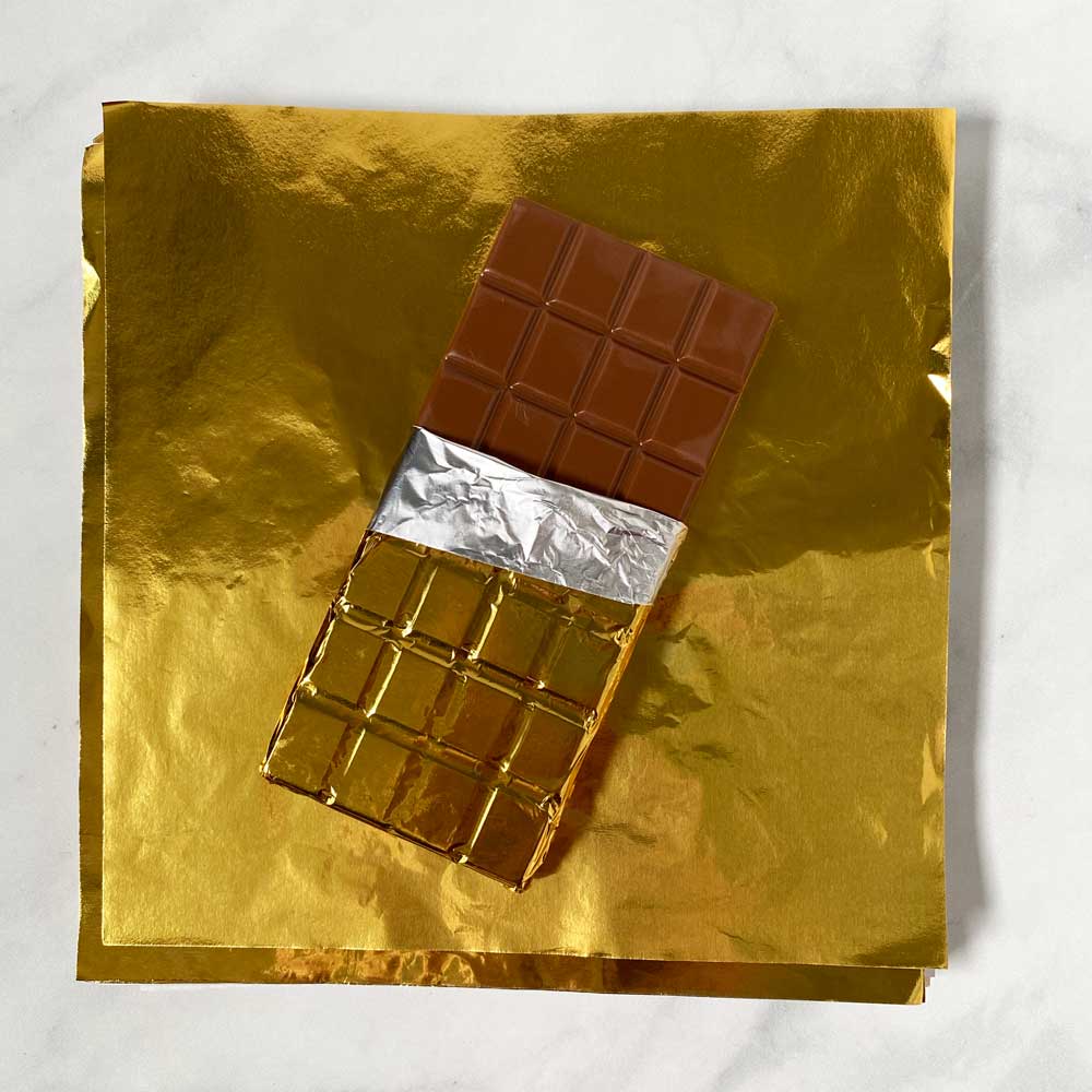 CustomizedFood Grade Chocolate Bar Shiny Gold Chocolate Foil in