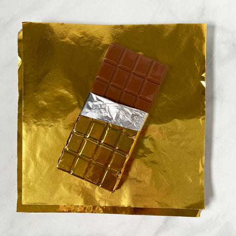 8x8 inch Gold Candy Foil Wrappers