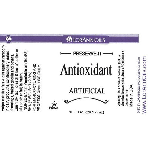 Preserve-It Antioxidant Artificial Label