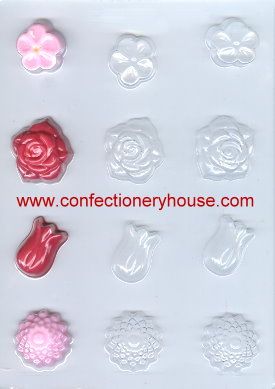 3-D Small Rose Pop Candy Mold