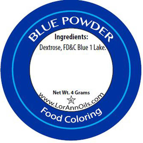 Blue Powder Food Color Label