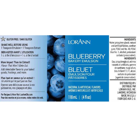 Blueberry Bakery Emulsion Label
