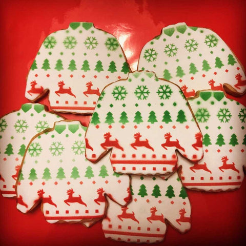 Christmas Sweater Decorated Cookie