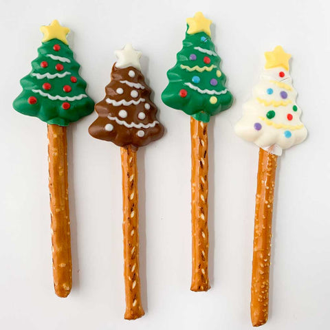 Christmas Tree Pretzel Rod Chocolate Mold  | Christmas Pretzel Molds