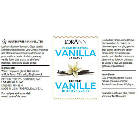 Clear Vanilla Extract Label