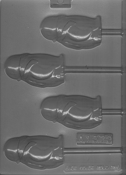 penguin with scarf pop candy mold