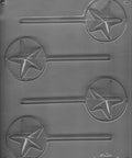 circle with star pop candy mold