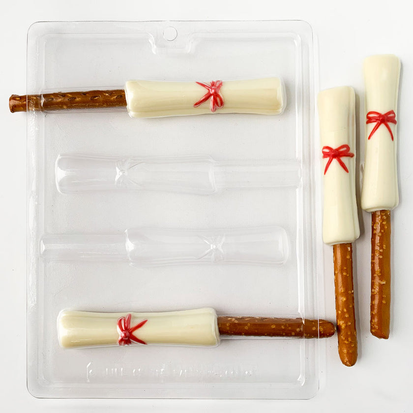 Diploma Pretzel Rod Chocolate Mold - Confectionery House