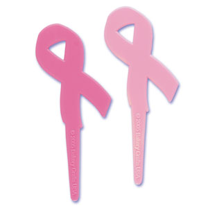 awareness pink ribbon picks