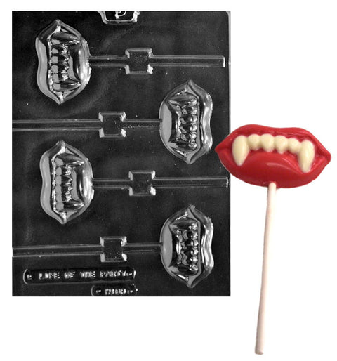 Lip with Fangs Lollipop Chocolate Mold