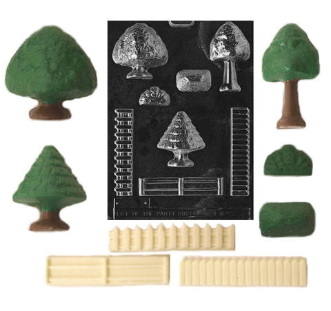 House  Accessories with Trees Mold